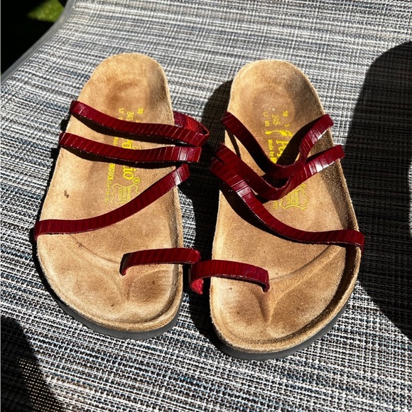 Birkenstock Shoes - Papillio by Birkenstock Red Strappy Sandals Size 7.5